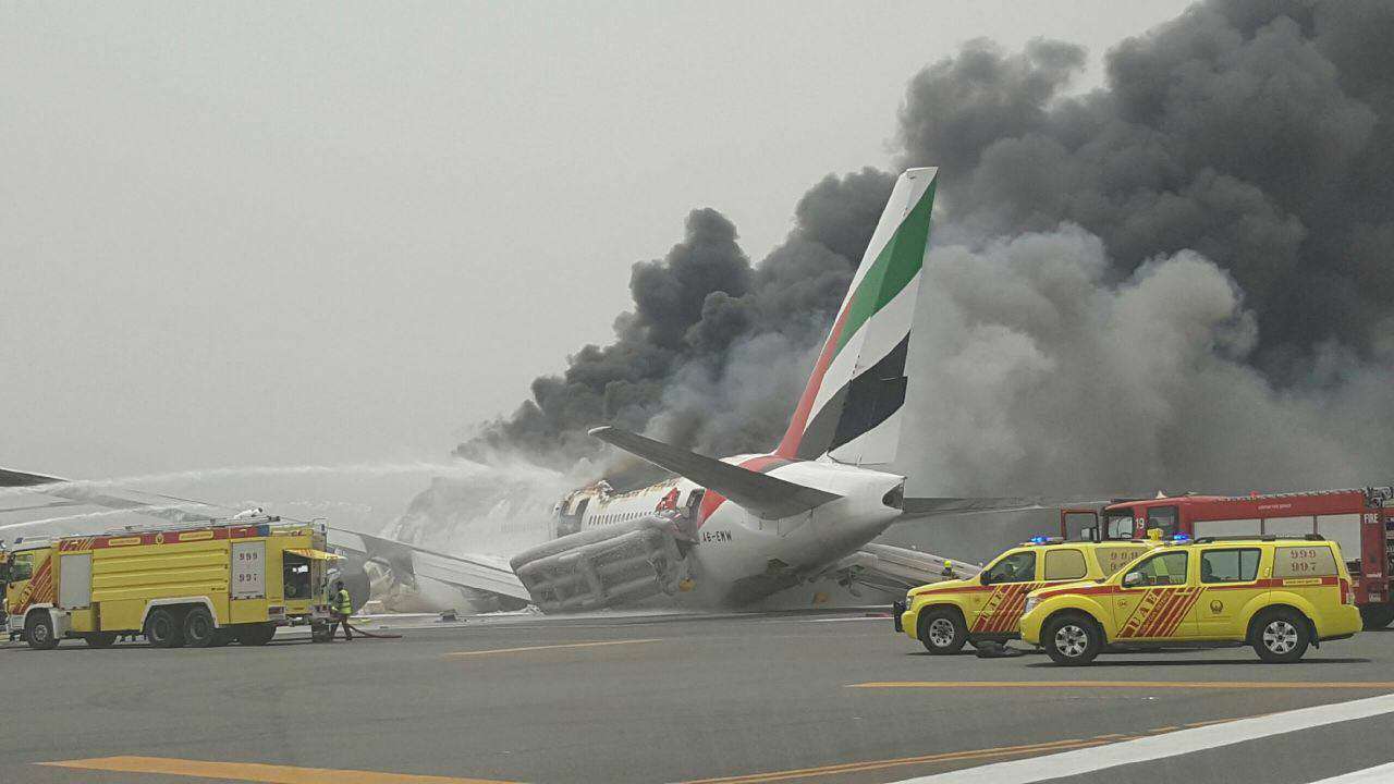 تصویر جدید از سانحه در فرودگاه دوبی